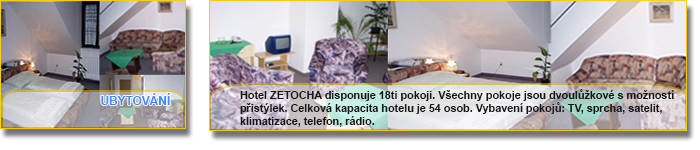 Ubytování v hotelu Zetocha